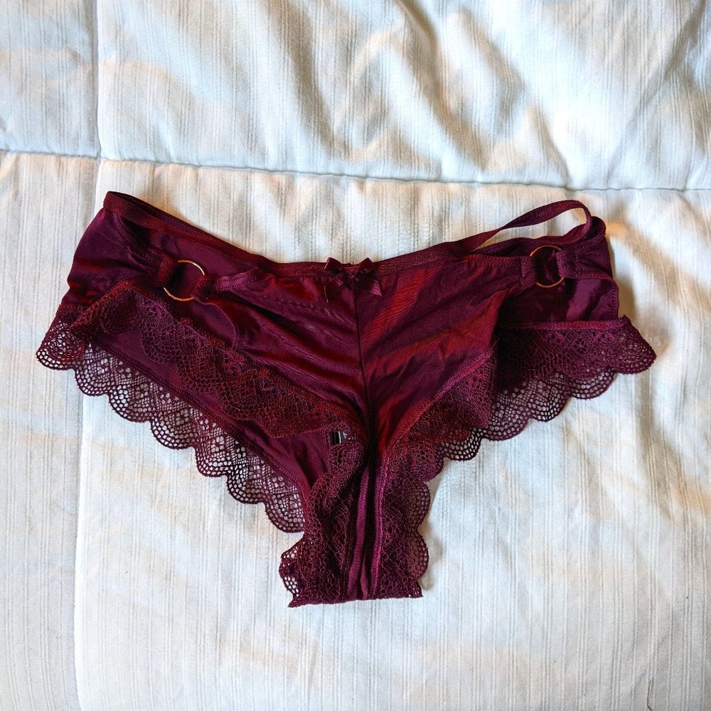 VS maroon lace panty